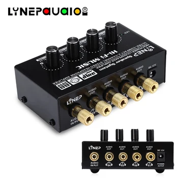 

Headphone Splitter 1 Input 4 Out Headphone Speaker Splitter Comparator Output Independent Volume Adjustment with Signal Amp