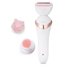 3 в 1 Многофункциональный эпилятор для женщин удаления волос для чистки лица Электрический массажер для ухода за волосами триммер для удаления триммер Для женщин бритвы