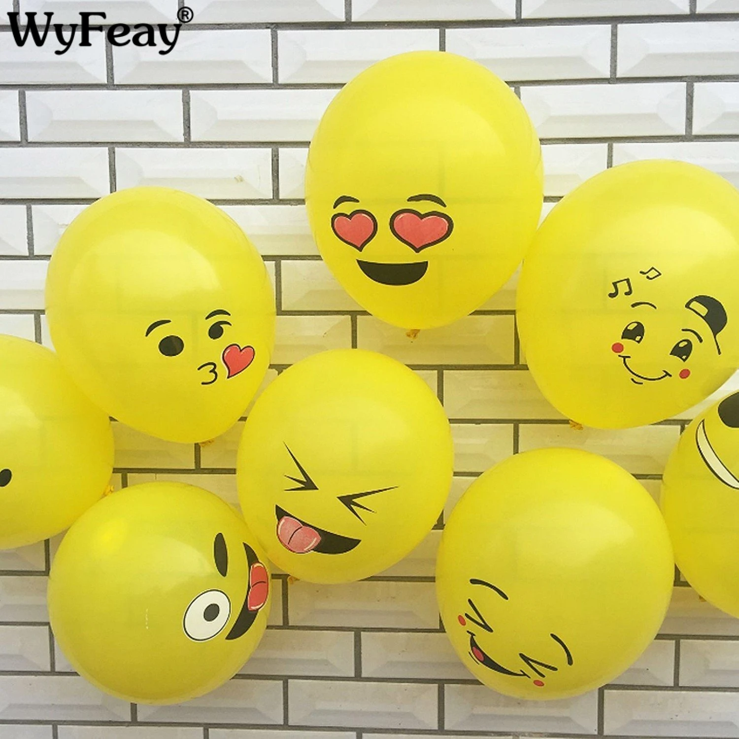 10pcs/lot 12 Inch Emoji Smiley Face Balloons Latex Wedding Decoration