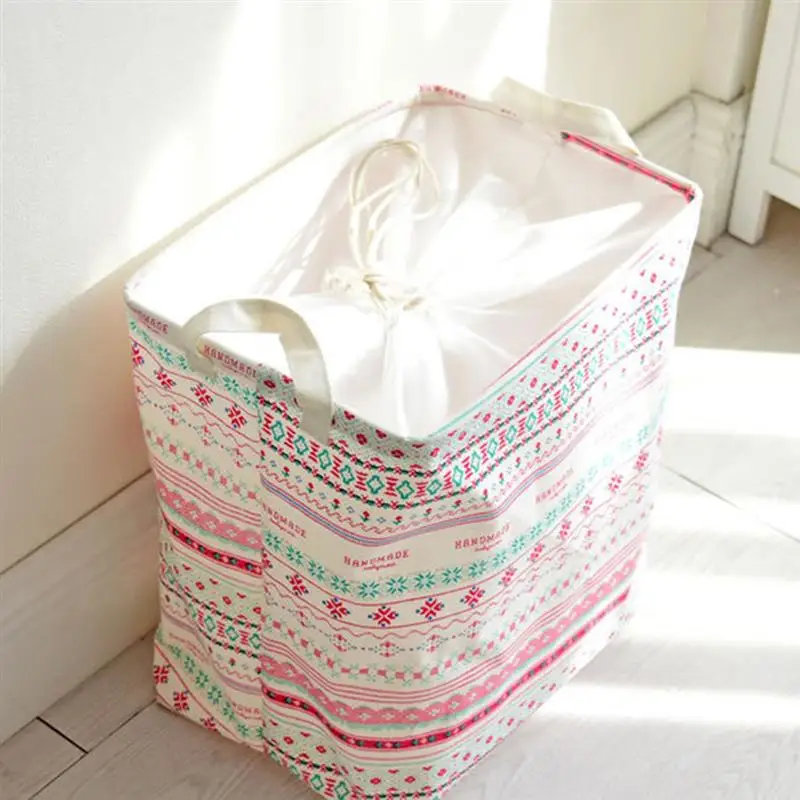 1 قطعة سلة التخزين الرباط البوهيمي القطن و الكتان للماء لعب حامل سلة الغسيل متنوعات منزلية المنظم