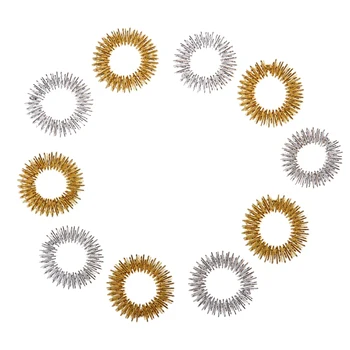 

10pcs Chinese Medicine Acupressure Massage Rings (Random Color)