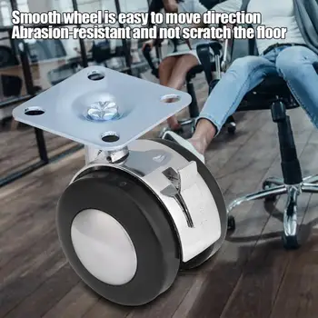 

Flexible Smooth Low Casters Furniture Wheel Soft Rubber Swivel Caster With 360 Degree Top Plate Brakeless Brake Chooes