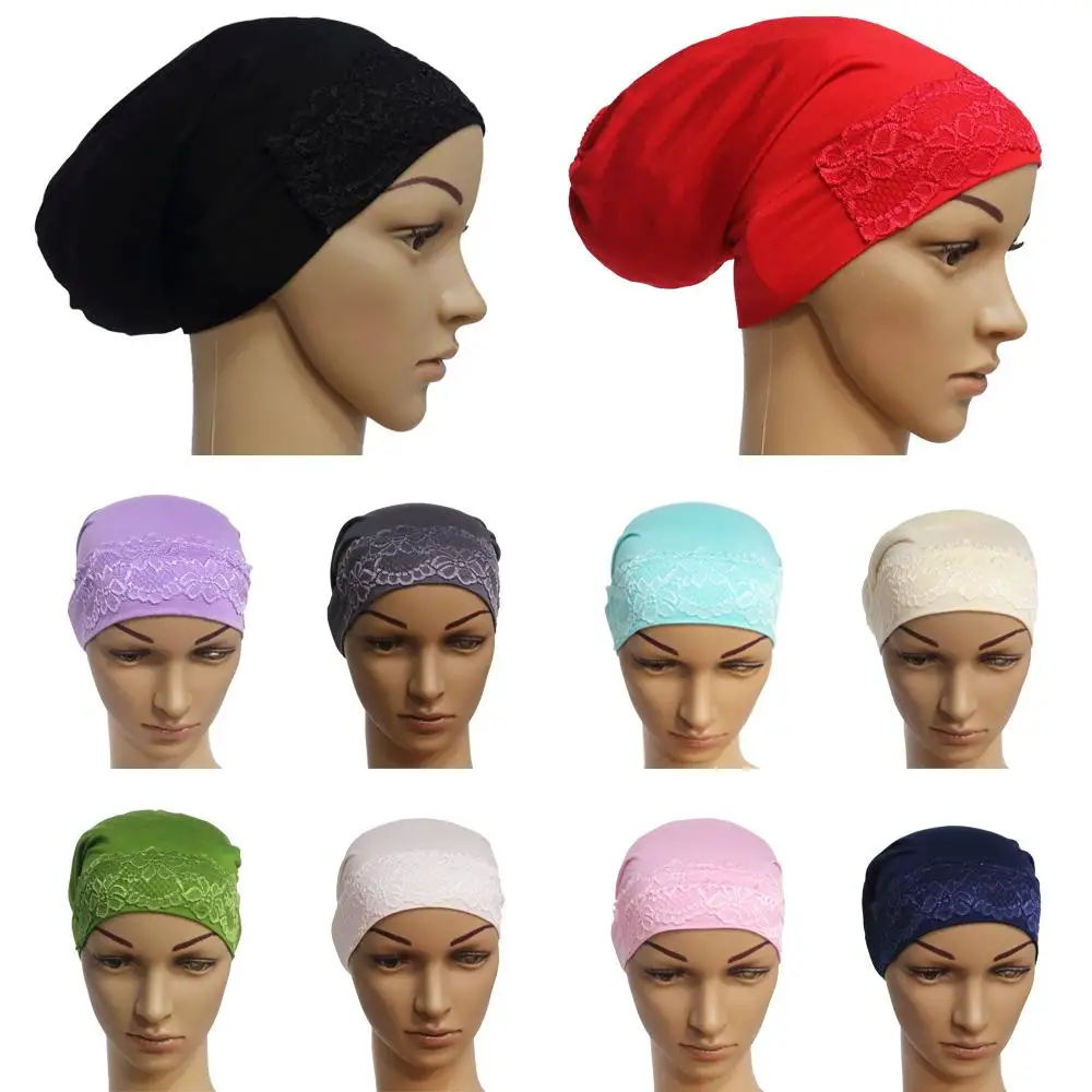Hair Loss Cancer Chemo Beanie Hat Woman Muslim Islamic Turban Hijab Cap Hat