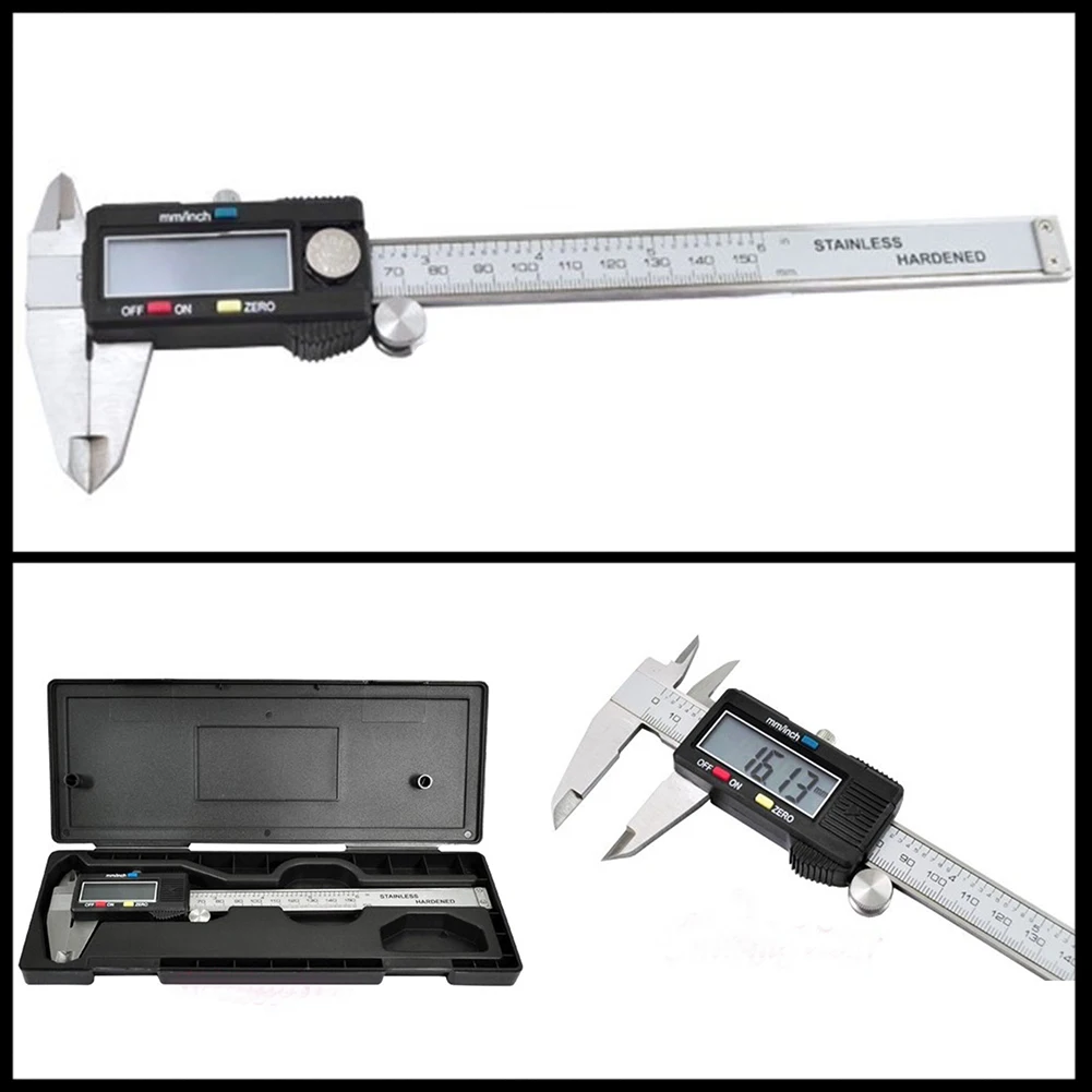 

Stainless Steel Vernier Caliper With Depth Measuring Rod Measuring Tool Digital Micrometer 0-150MM Electronic Vernier Caliper