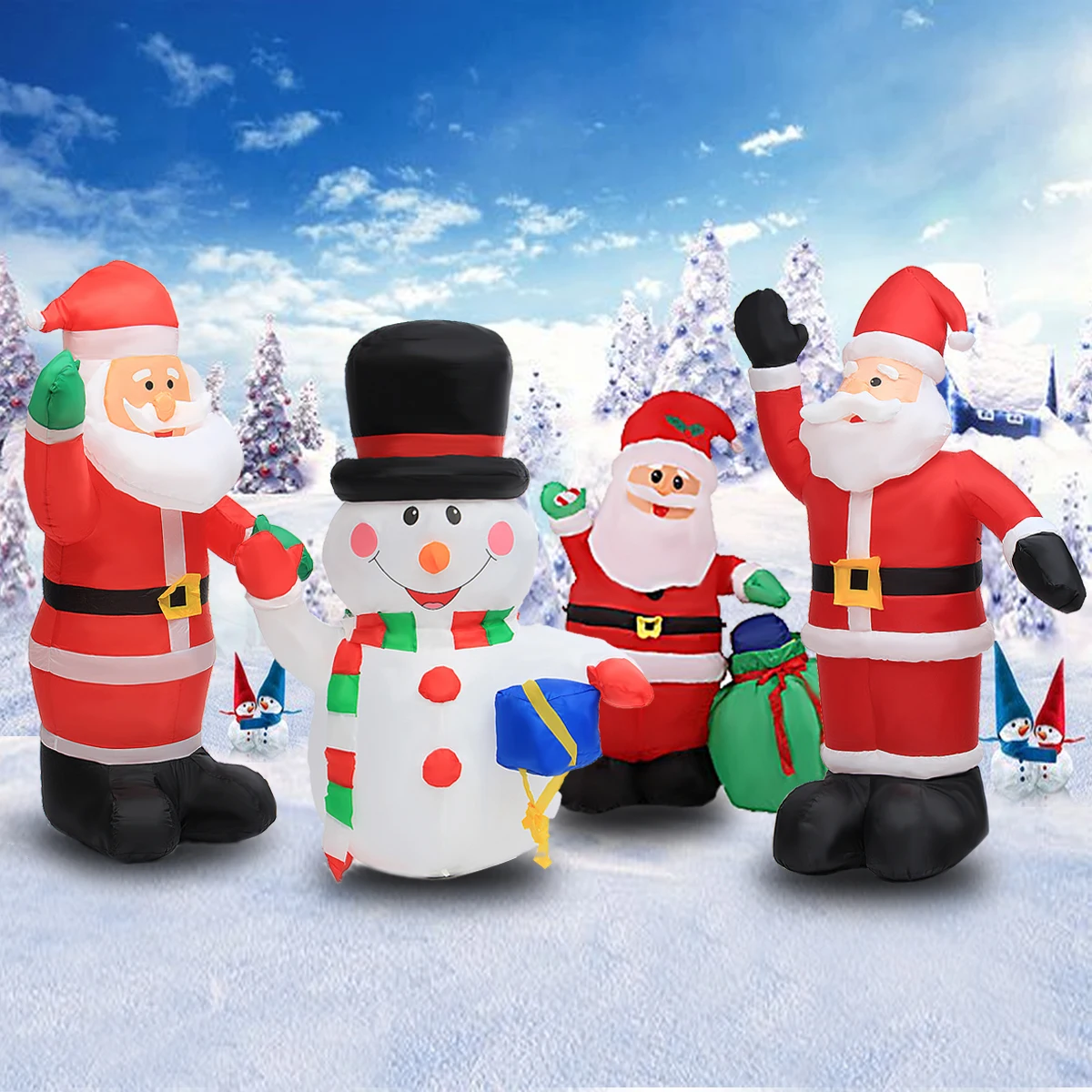 120cm/180 cm/240cm Air Inflatable Santa Claus Snowman Outdoor Airblown