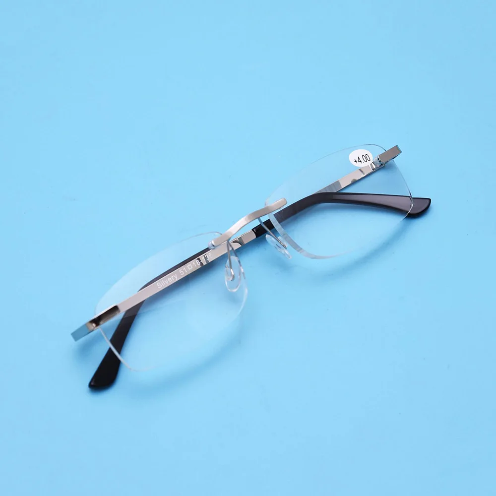 

Fashion Glasses For Read Men Women Frameless Clear Lens Reading Glasses Ultralight Presbyopic Spectacles Diopter Eyeglasses