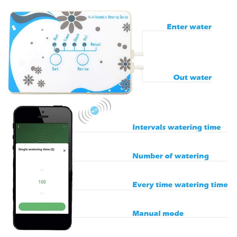 Система капельного орошения с Wi Fi APP автоматический полив система растений