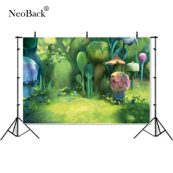 

Thin Vinyl Trolls Forest grass vibrant mushroom kids children Photography studio Backgrounds professional indoor Photo Backdrops