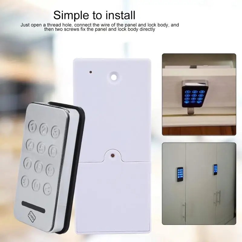 

Electronic Metal Lock Digital Touch Keypad Door Lock Home Cabinet Locker Password RFID Card Key Lock cerradura electronica