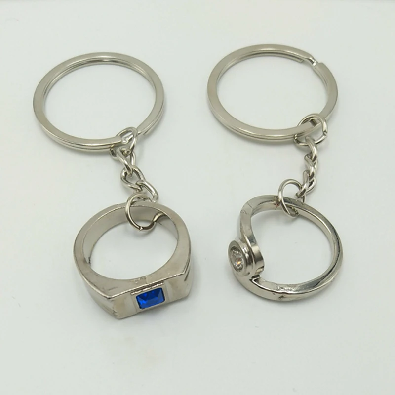 

Hot Creative Men and Women Ring Couple Key Ring Pendant Creative Key Chain Valentine's Day Promotion Small Gift Keychain