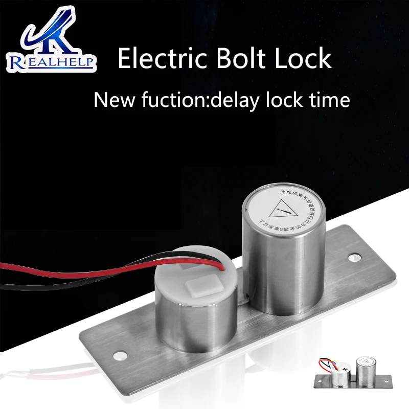 Mini Electric Bolt Lock Stainless Steel Access Control System electric magnetic glass door lock drop bolt deadbolt delay time