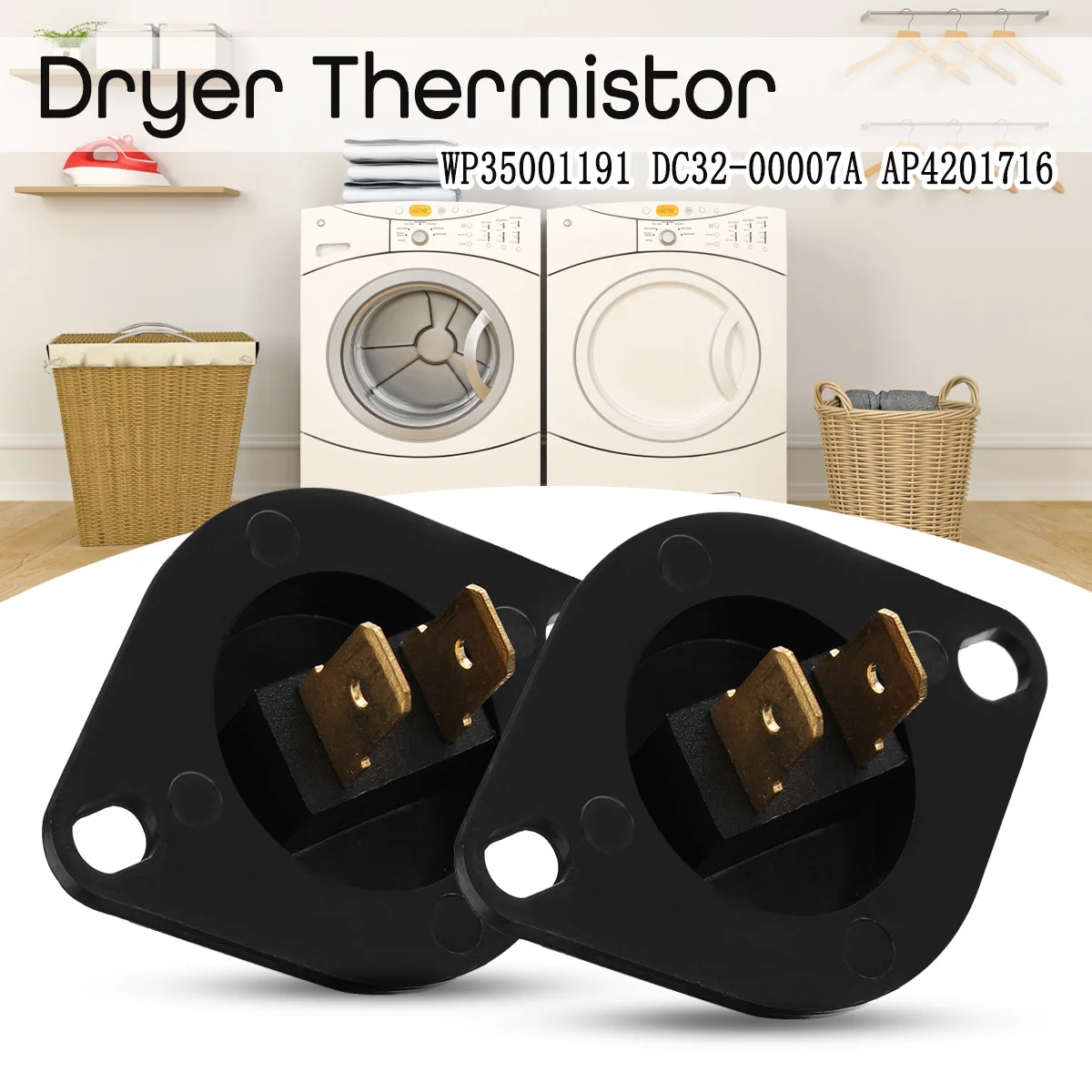 2pcs Dryer Thermistor DC32 00007A WP35001191 Fits For Samsung AP4201716
