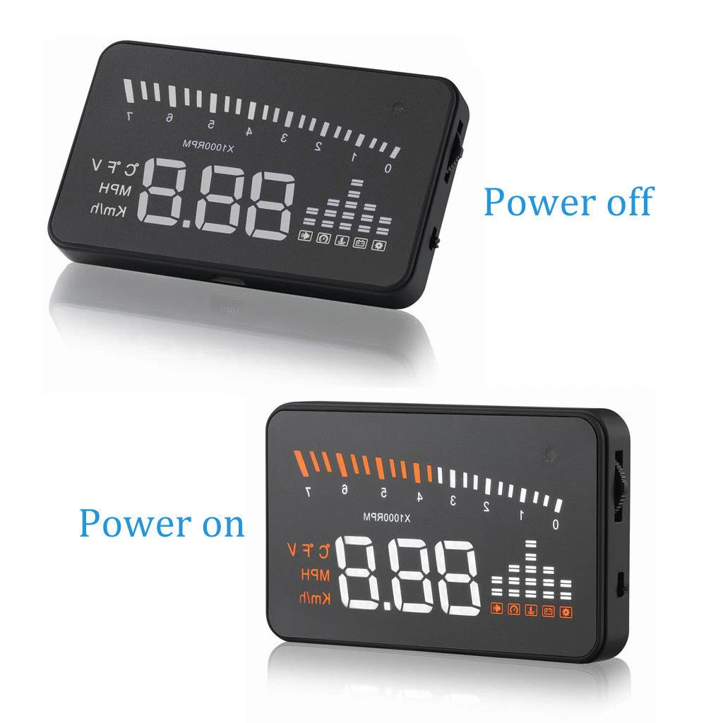

Car HUD Head Up Display OBD2 II Projector Speedometer MPH KM/h Speed Warning