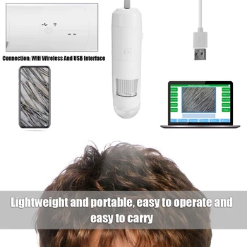 

HOT HT-BW35 5-200X Adjustable HD Skin and Hair Follicles of the Scalp Detector Wifi Wireless Household Portable Skins Tester