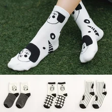 Для женщин Белый Эластичный Размеры хлопок теплый мягкий и Прохладный мультфильм газа Hipster искусства носок Регулируемый удобные прикольные подарки 1 пара