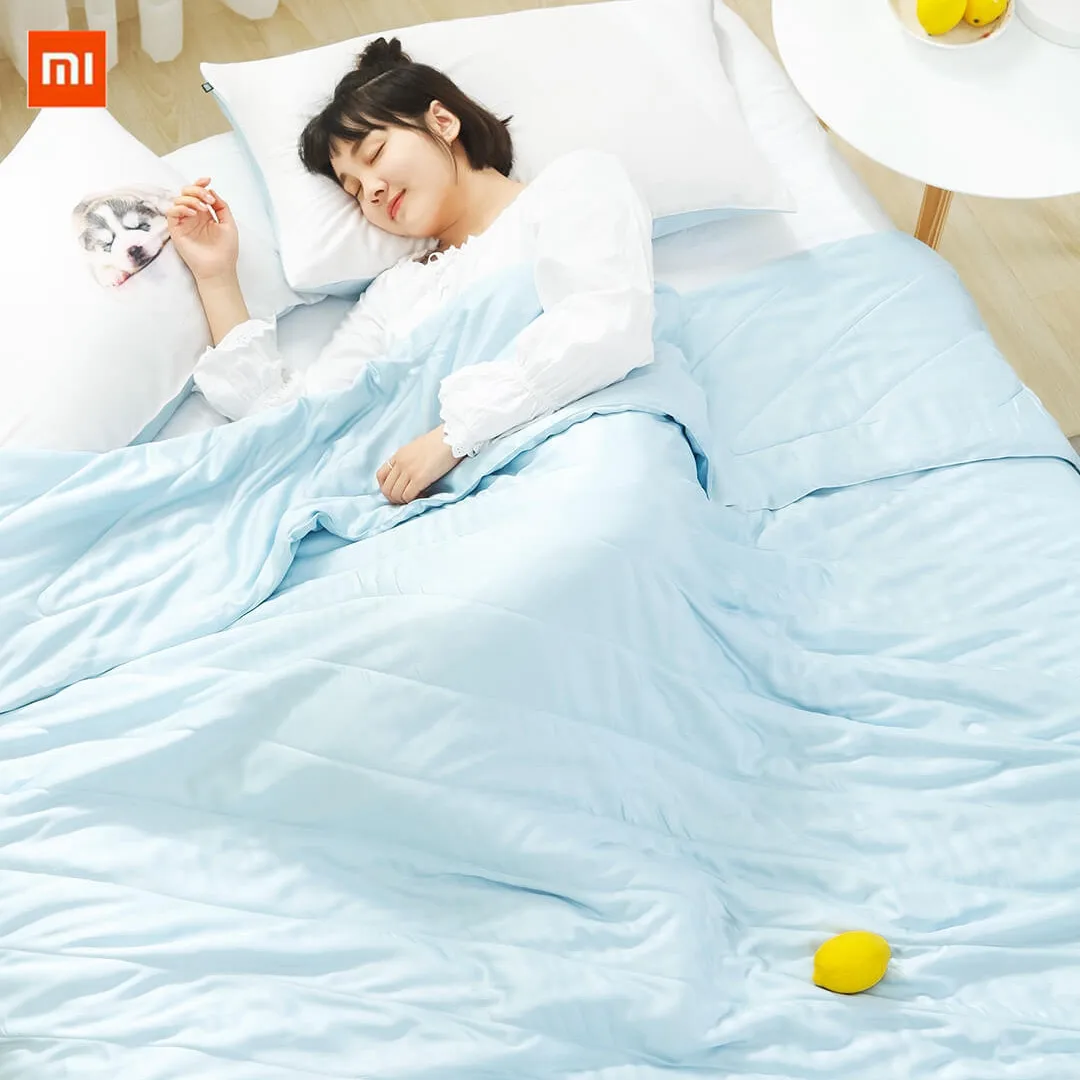 

Xiaomi Everynight Silky Skin-care Thin Quilt Silk Breathable Bedding Quilt Blanket Soft Blankets Throw High quality