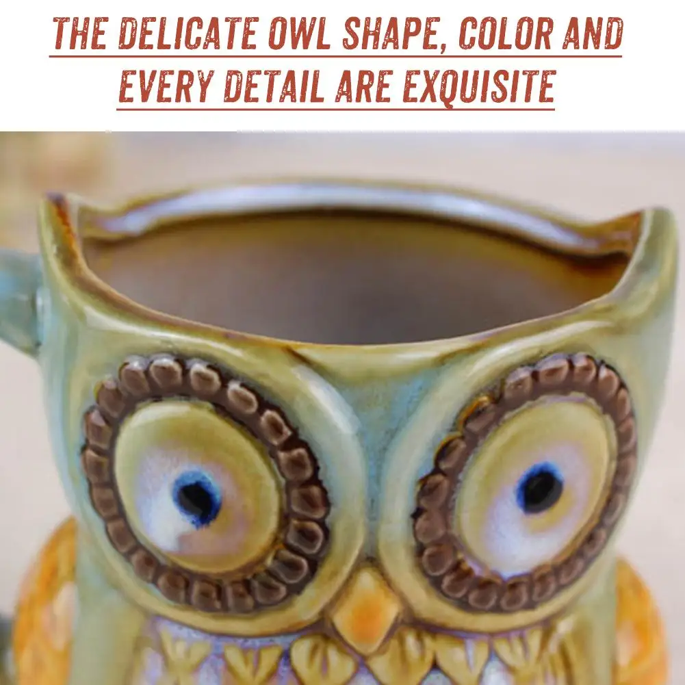 Милая керамика чашка, кофейная чашка Сова Форма дома Бар украшения цвет художественные украшения Питьевая утварь пивная кружка