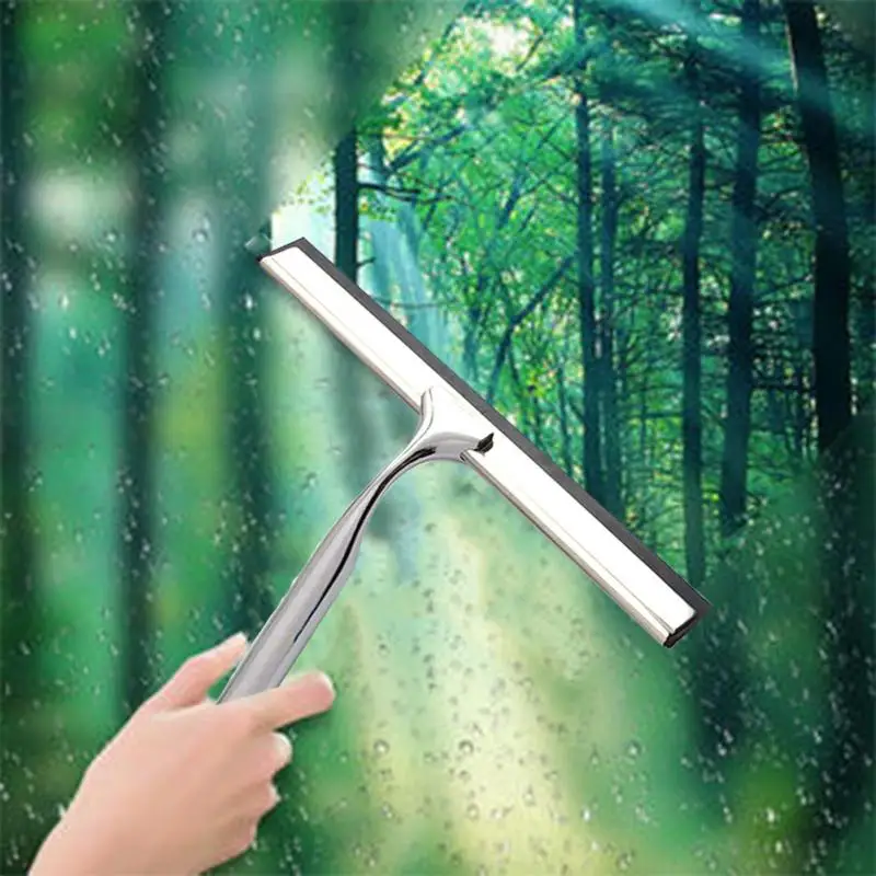 

Suction Cup Mirror Glass Bathroom Shower Squeegee Window Wiper Stainless Steel Mirror glass scraper