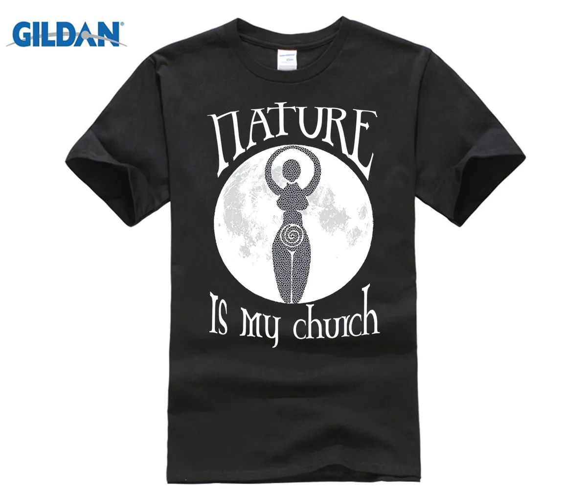 

GILDAN Nature is my Church Moon Goddess WiccaPagan Shirt