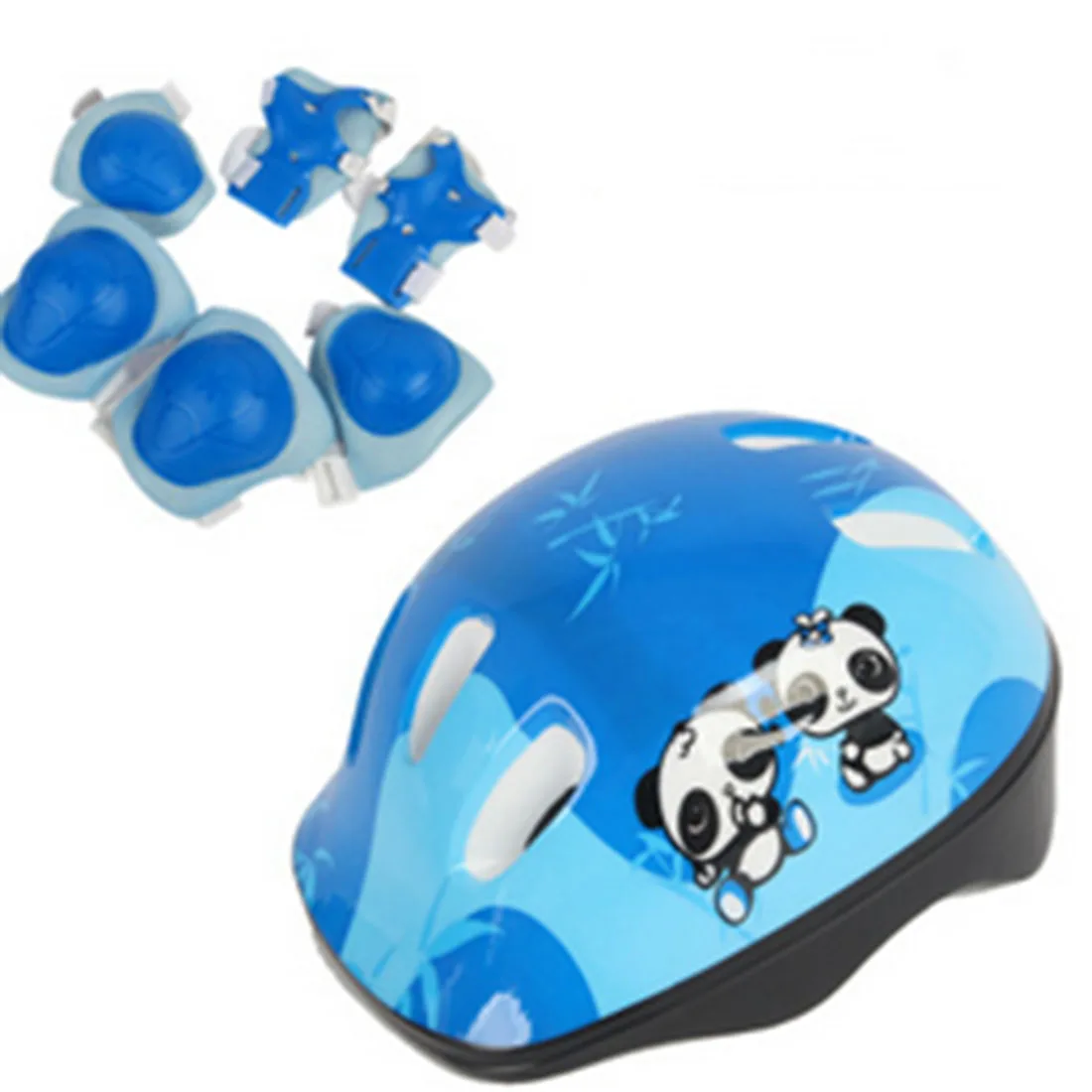 

7Pcs Children Sport Protective Body Gear Set for Skating Bicycling Protection with Free Size Helmet and Medium Protector for Kid