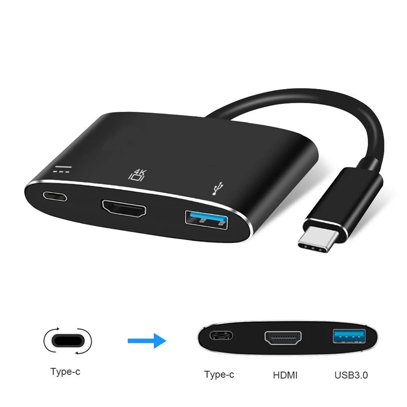 3 в 1 type-C к HDMI USB 0/USB 4K кабель адаптер для samsung Galaxy S9 Mac nintendo SWITCH | Электроника