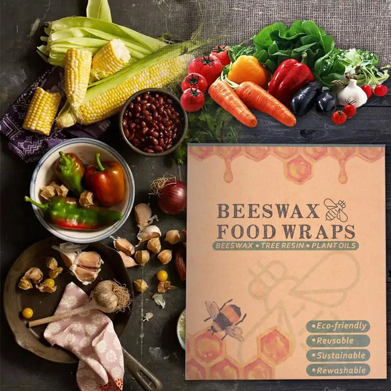 

Beeswax Food Packaging Cloth Instead Of Cling Film Reusable Beeswax FDA Food Grade Plastic Wrap Sandwich Cling Film