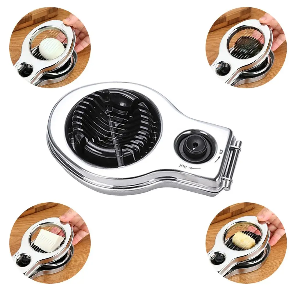 

Multi-function Egg Cutter 304 Stainless Steel Pinhole Opening Fruit Slice Segmentation Petal Shape For Easy Storage