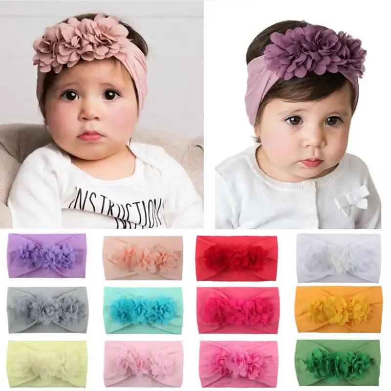13 Colores De Moda Diadema De Bebé Bonita Flor De Los Niños Accesorios De Bandas Para El Cabello Gorros Para Bebé Niña Accesorios Para El Pelo Aliexpress