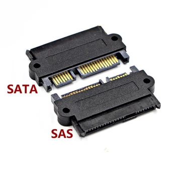 

SFF-8482 SAS To SATA 22 Pin Adapter 180 Degree Angle Converter Straight Head for Motherboard Hard Disk Drive Raid Small Port