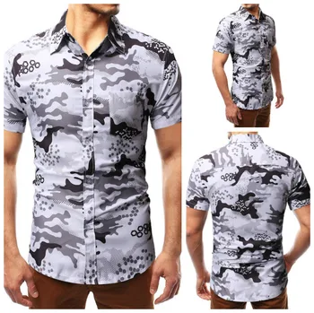 

Short Sleeve Men Hip Hop Shirt Summer Casual Fashion Men Hawaiian Shirts Camisa Masculina