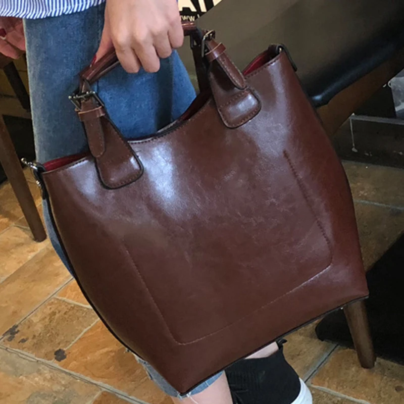 

High Quality Genuine Leather Messenger Handbag Crossbody Shoulder Shopping Bags Simple Fashion Natural Skin Women Tote Bag