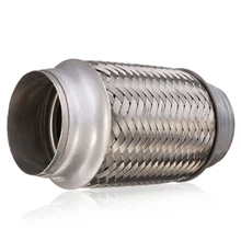 Car 2.5*6 Exhaust Flex Pipe Stainless Double Braid Weld Flexible Joint Tube