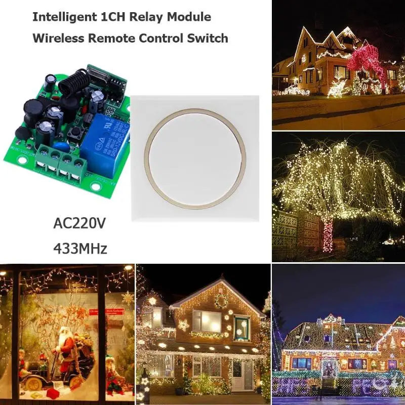 

AC220V Wireless Remote Control Switch Intelligent 1CH Relay Module Receiver 1 X AC220V Intelligent 1CH Remote Control Switch