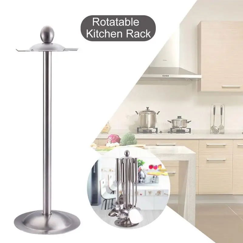 Kitchen Rail Organizer Iron Hanging Cooking Utensils Rack Stainless Steel Kitchen Rack