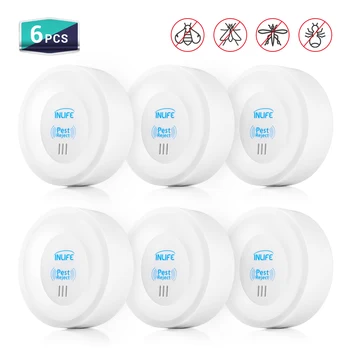 

6PCS L828B Ultrasonic Pest Repellers For Mosquito Rat Cockroach Built-In Smart Chip Tiny Home Electronic Pest Repellents