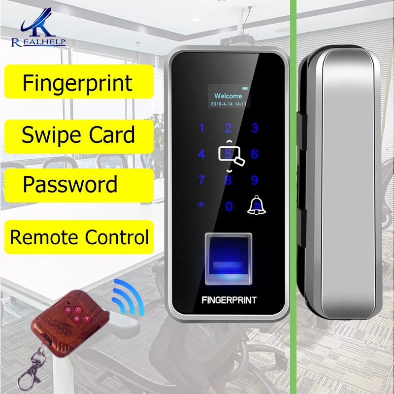 2000Users Smart lock Fingerprint lock Remote control Fingerprint door lock cerradura inteligente ID card reader for office