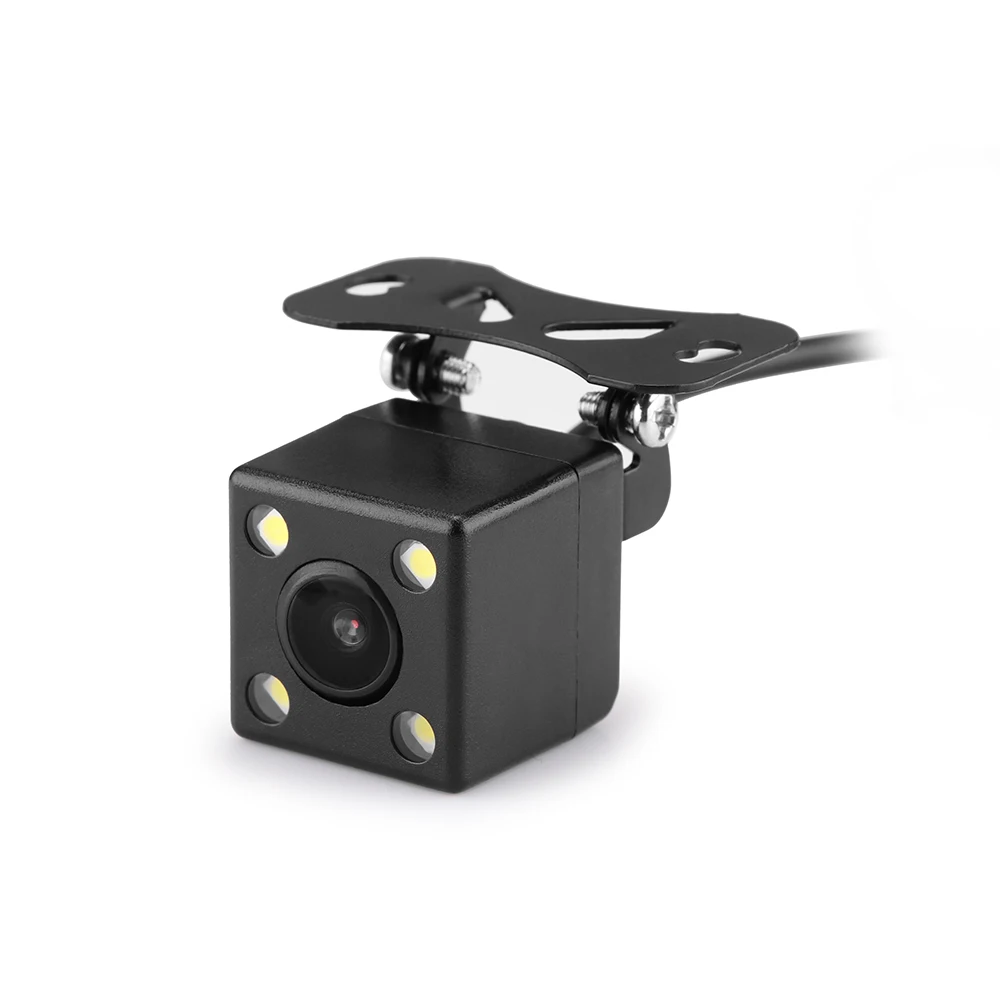 

4-LED Night Vision Car Rear View Camera IP67 Reverse Backup Parking Rearview Camera CMOS Square Shape 170 Wide Angle
