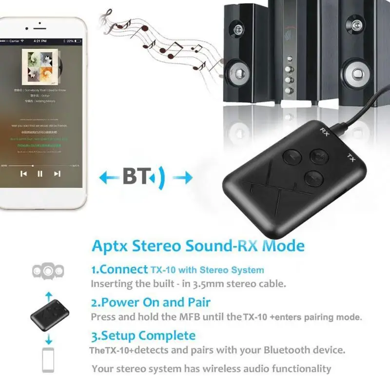 Новинка 3,5 мм аудио беспроводной Bluetooth 4,2 передатчик приемник 2 в 1 адаптер стерео аудио для ТВ автомобильный динамик музыка высокое качество