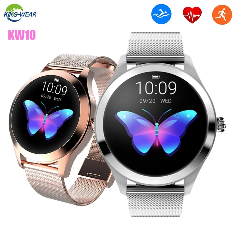 Новые смарт-часы KingWear KW10, IP68, водонепроницаемые, Bluetooth, 4,0, умные часы, монитор сердечного ритма, напоминание о малоподвижности, для Android iOS