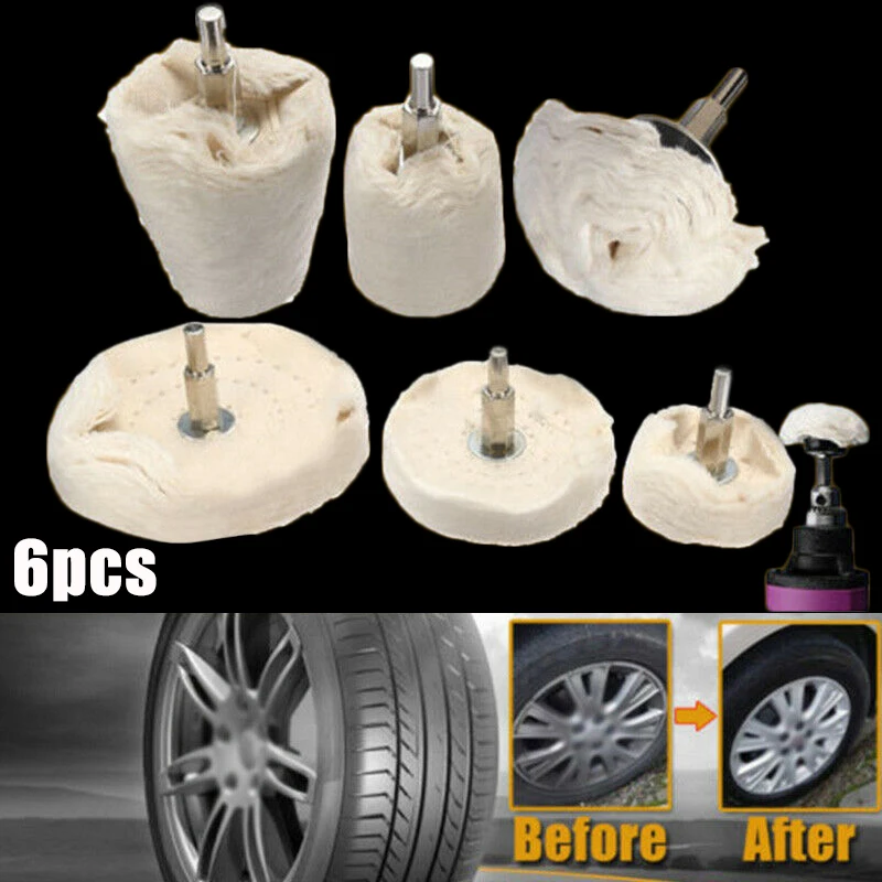 

6Pcs Stainless Steel Polishing Wheels Pad Automotive Wheels Buffering Accessories Applied To Metal Stainless Steel Aluminum Wood