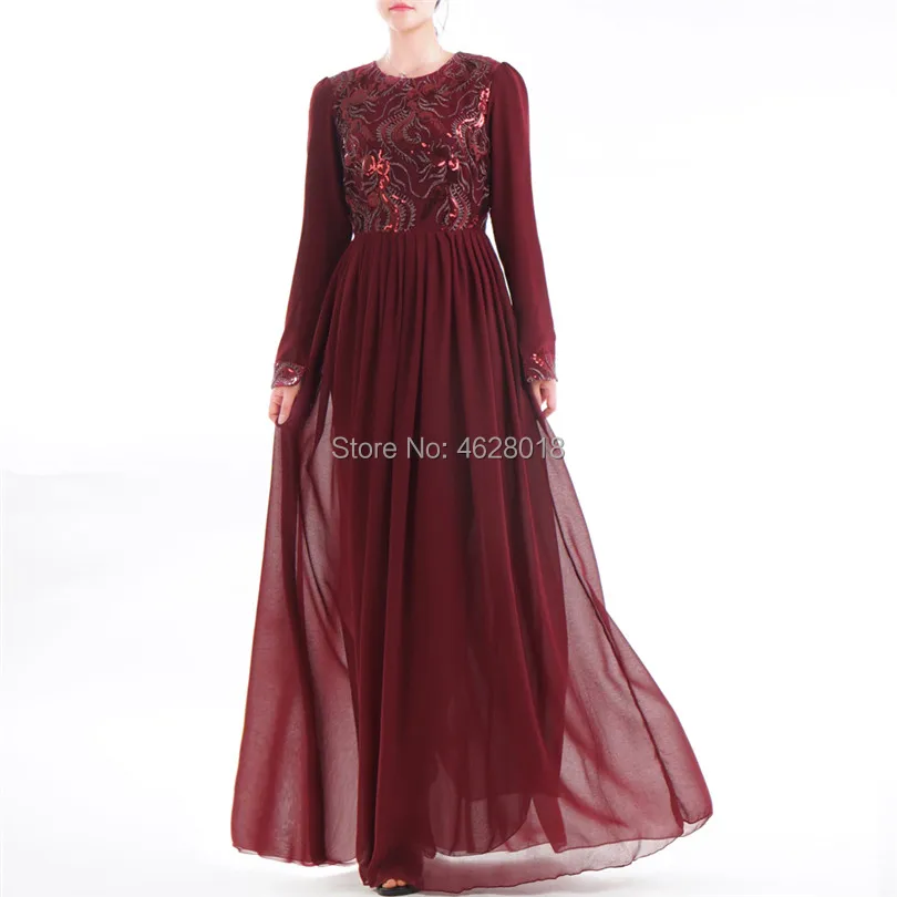 

Muslim women Long sleeve hijab Dress maxi abaya jalabiya islamic women dress clothing robe kaftan Moroccan fashion embroideY