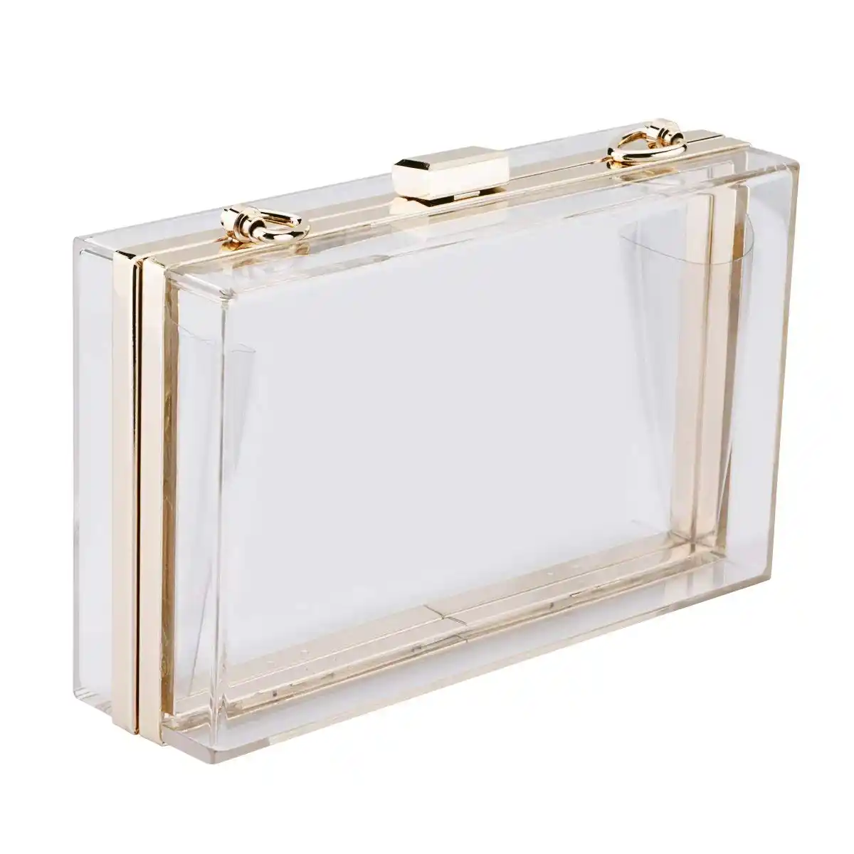 clear perspex clutch