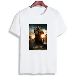 Эстетическая забавная футболка WOW фильм Warcraft цифры Хлопок О образным вырезом плюс размеры короткий рукав Брендовая женская
