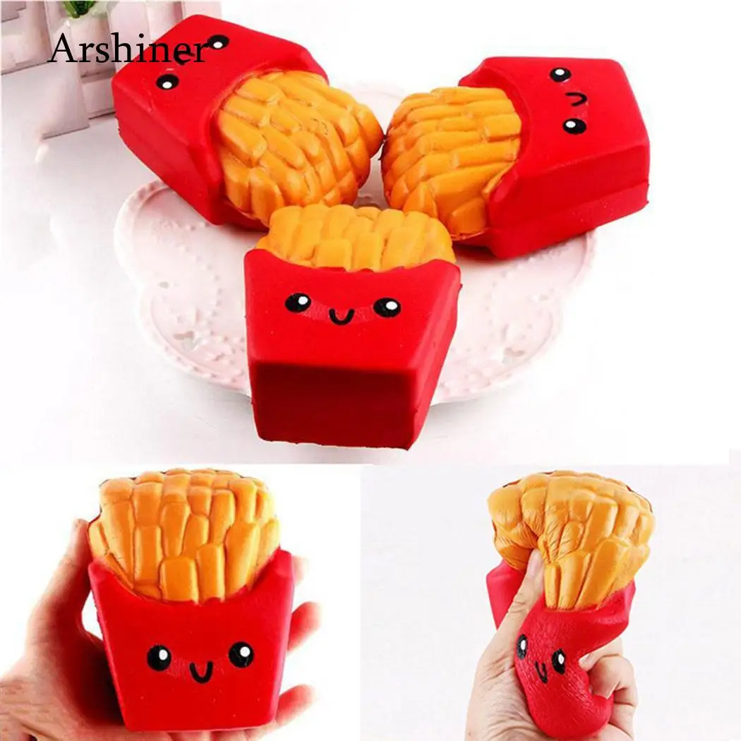 

Cute Kawaii Soft Squishy Squishi 12Cm French Fries Cream Scented Squeeze 6 Second Slow Rising Decompression Fun Toys For Kids