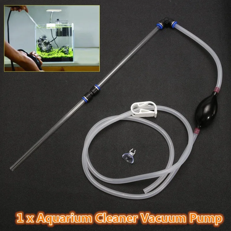 

Mini Tortoise Tropical Fish Tank Vacuum Siphon Gravel Cleaner Pump Aquarium
