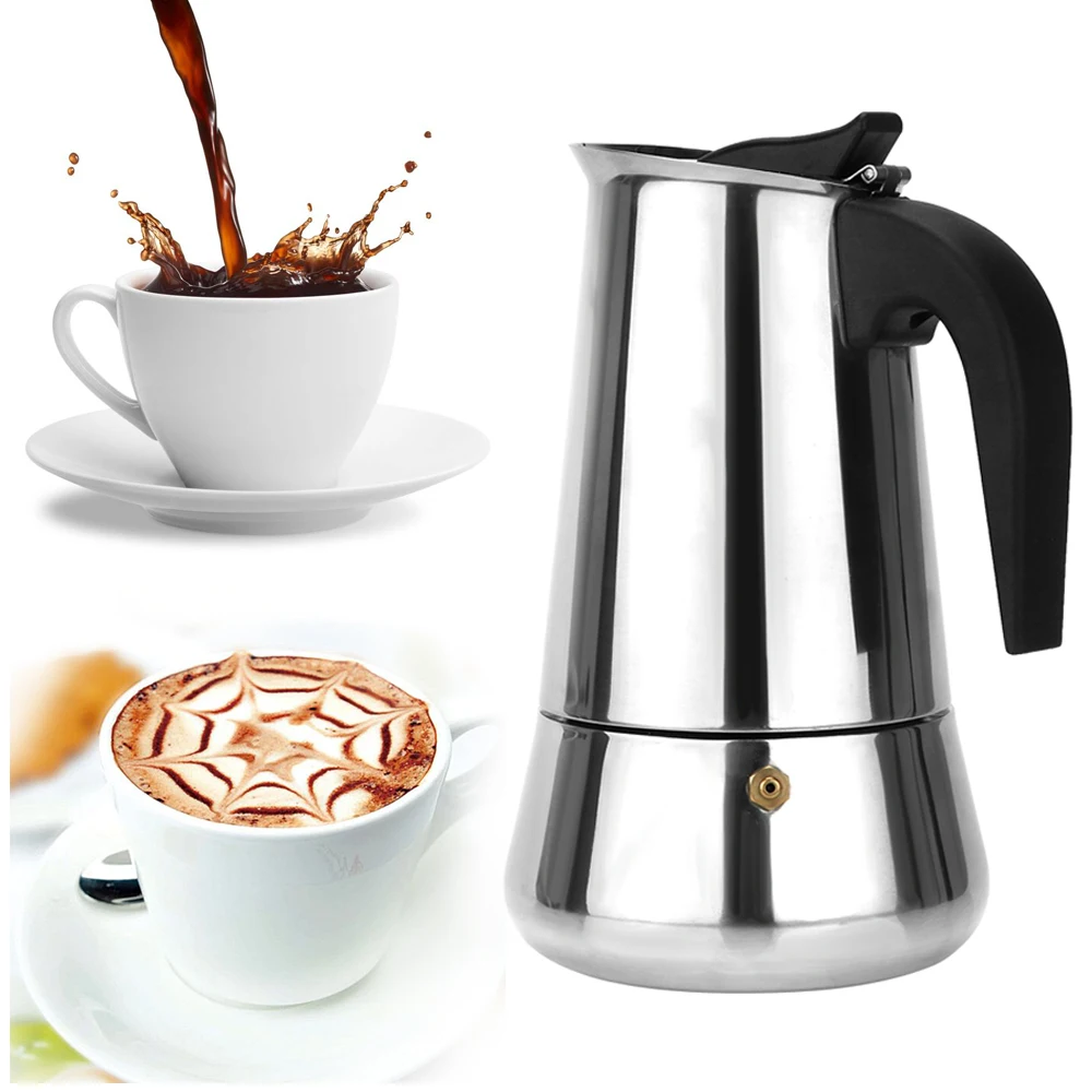 إبريق الشاي الفولاذ وعاء لتقديم القهوة من الفولاذ Coffeeware موكا صانع القهوة مرشح 300 مللي/450 مللي