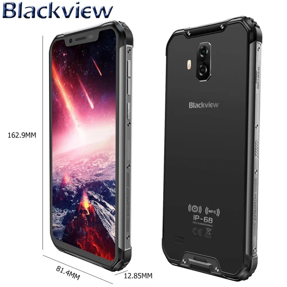 Blackview BV9600 Pro мобильный телефон 6,2" 19:9 FHD прочный IP68 Водонепроницаемый Helio P60 MT6771 Android 8,1 6 ГБ+ 128 Гб AMOLED 5580 мАч NFC