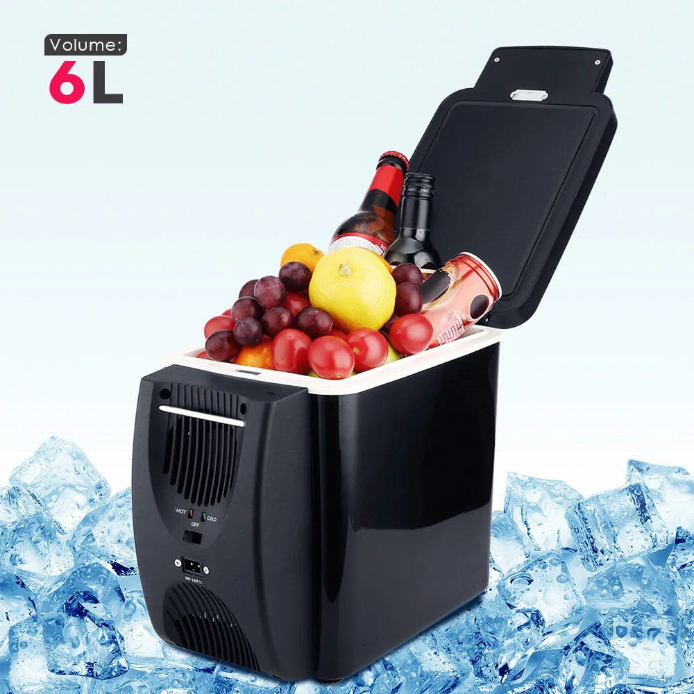 

Mini Refrigerator Freezer Car Fridge 6L portable cooler 12V Low Noise Multi-Function Anti-Rotten Dual Use for Home Camping