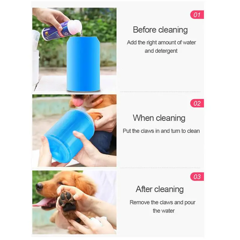 Приспособление для очистки лап для собак мягкая силиконовая Портативная подставка для ног для домашних животных щетка для чистки лап быстро стирается грязная щетка для чистки ступней