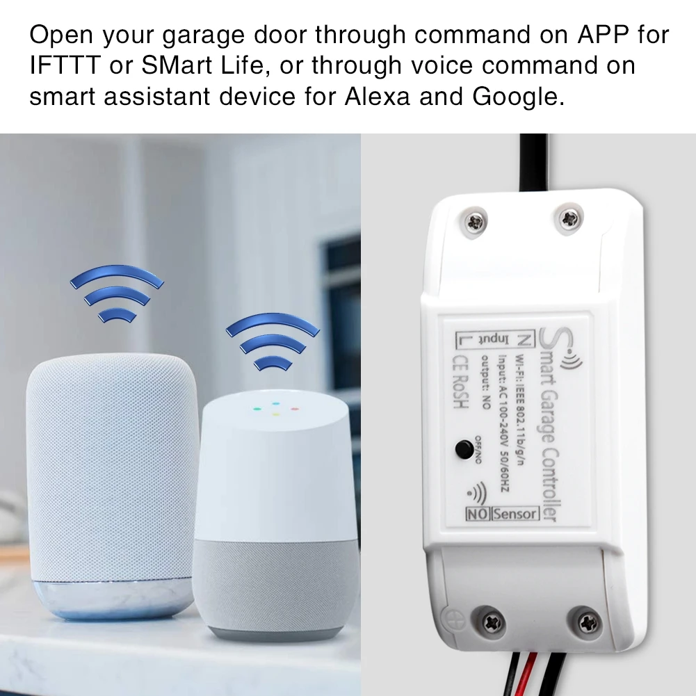 Открывалка для гаражных ворот wi fi переключатель умный дверной нож Alexa Google Home и IFTT